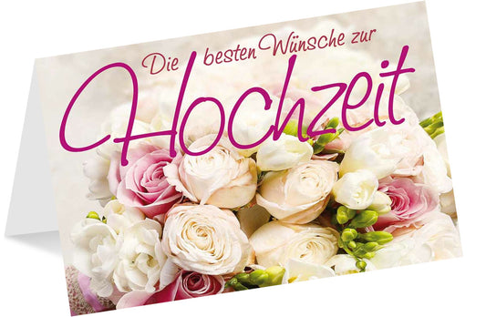 Goldkarte Hochzeit "rose wishes" - (1g - 5g)