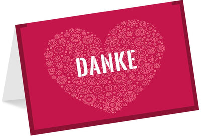 Goldkarte Danke "heart" - (1g - 5g)