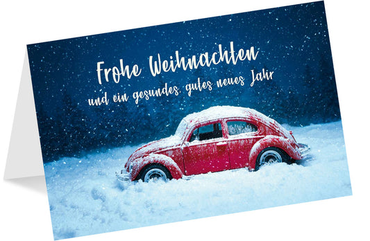 Goldkarte Weihnachten "red car" - (1g - 10g)