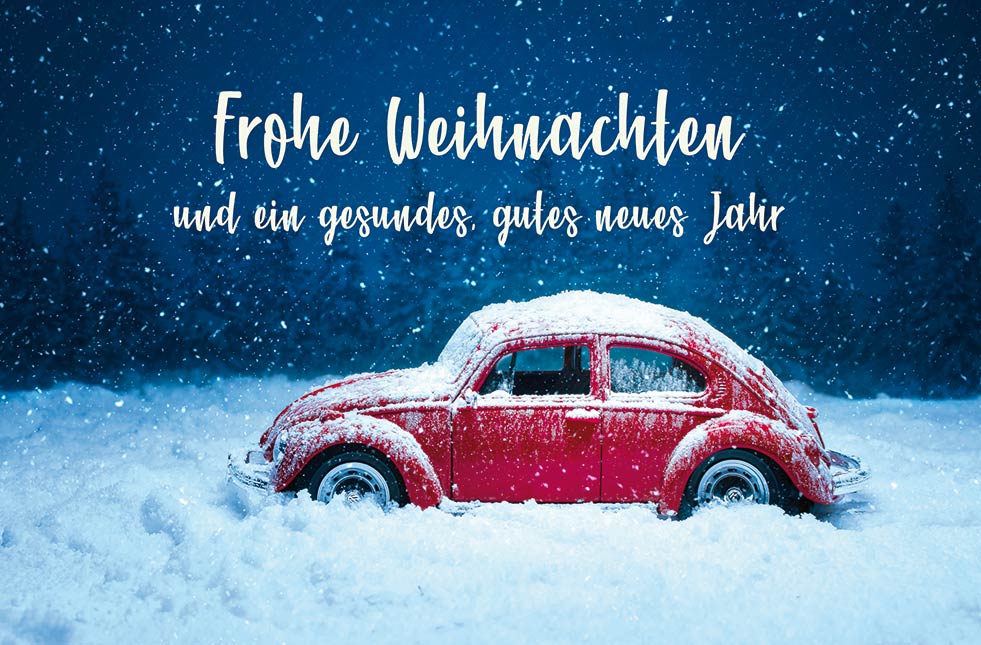 Goldkarte Weihnachten "red car" - (1g - 10g)