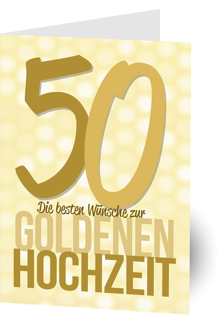 Goldkarte Hochzeit "golden 50 years" - (1g - 5g)