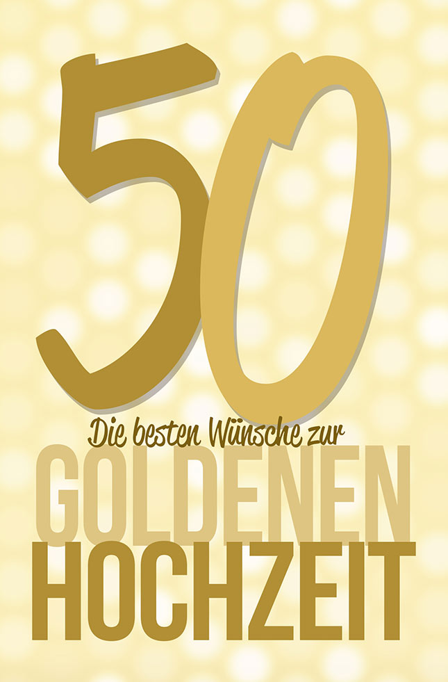 Goldkarte Hochzeit "golden 50 years" - (1g - 5g)