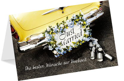 Goldkarte Hochzeit "just married" - (1g - 5g)