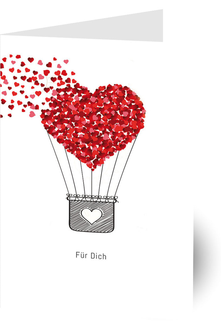 Goldkarte Liebe "heart in heart" - (1g - 5g)