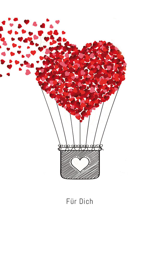 Goldkarte Liebe "heart in heart" - (1g - 5g)