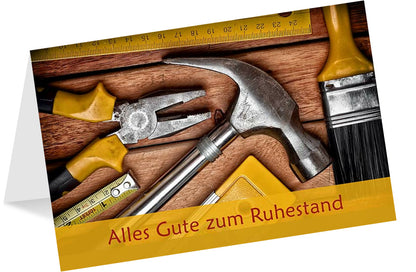 Goldkarte Ruhestand "Bye tools" - (1g - 5g)