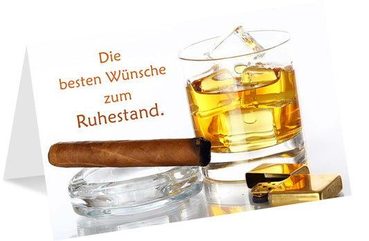 Goldkarte Ruhestand "cigar and whiskey" - (1g - 5g)